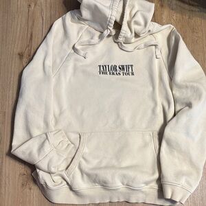 Taylor Swift Cream 'The Eras Tour' Logo Hoodie